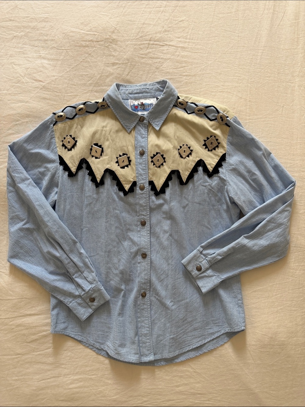 Vintage I Heart Cowboys Button Front Western Shirt